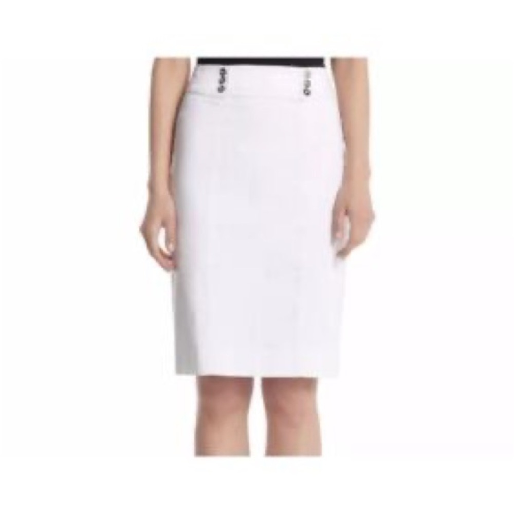 WHBM White Pencil Skirt Size 14